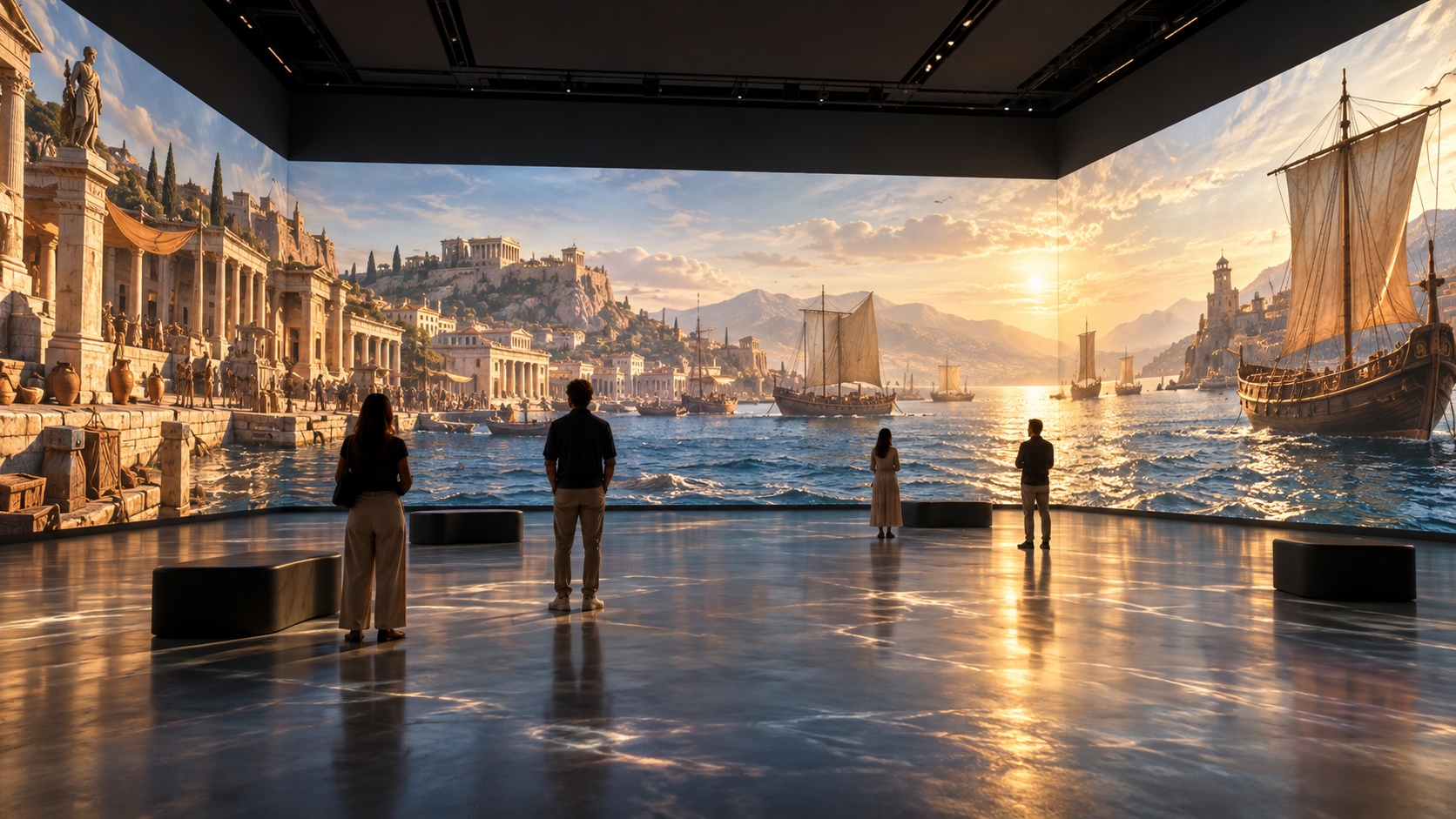 Immersive museum environment for a digital museum experience